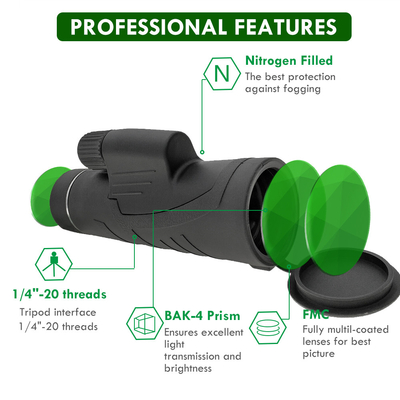 High Power Prism Bak4 Cell Phone Monocular Telescope 12x50 Long Range
