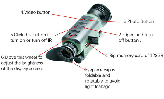 6-30x50 Military Infrared Night Vision Telescope With Camera Video Function