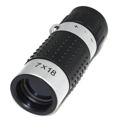 7x18 Golf Distance Scope Monocular 163m / 489ft Black Silver