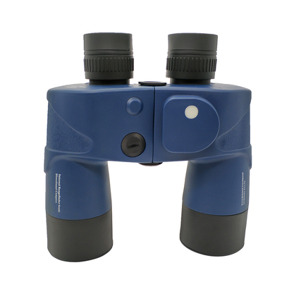 10x50 Blue Military Binoculars Telescopio Waterproof Telescope With Range Finder Compass
