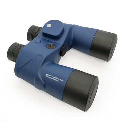 10x50 Blue Military Binoculars Telescopio Waterproof Telescope With Range Finder Compass