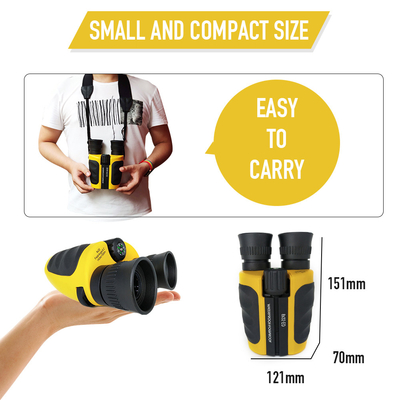 8x32 ED Binocular Waterproof Yellow Bak4 Professional Binocular For Bird Watching